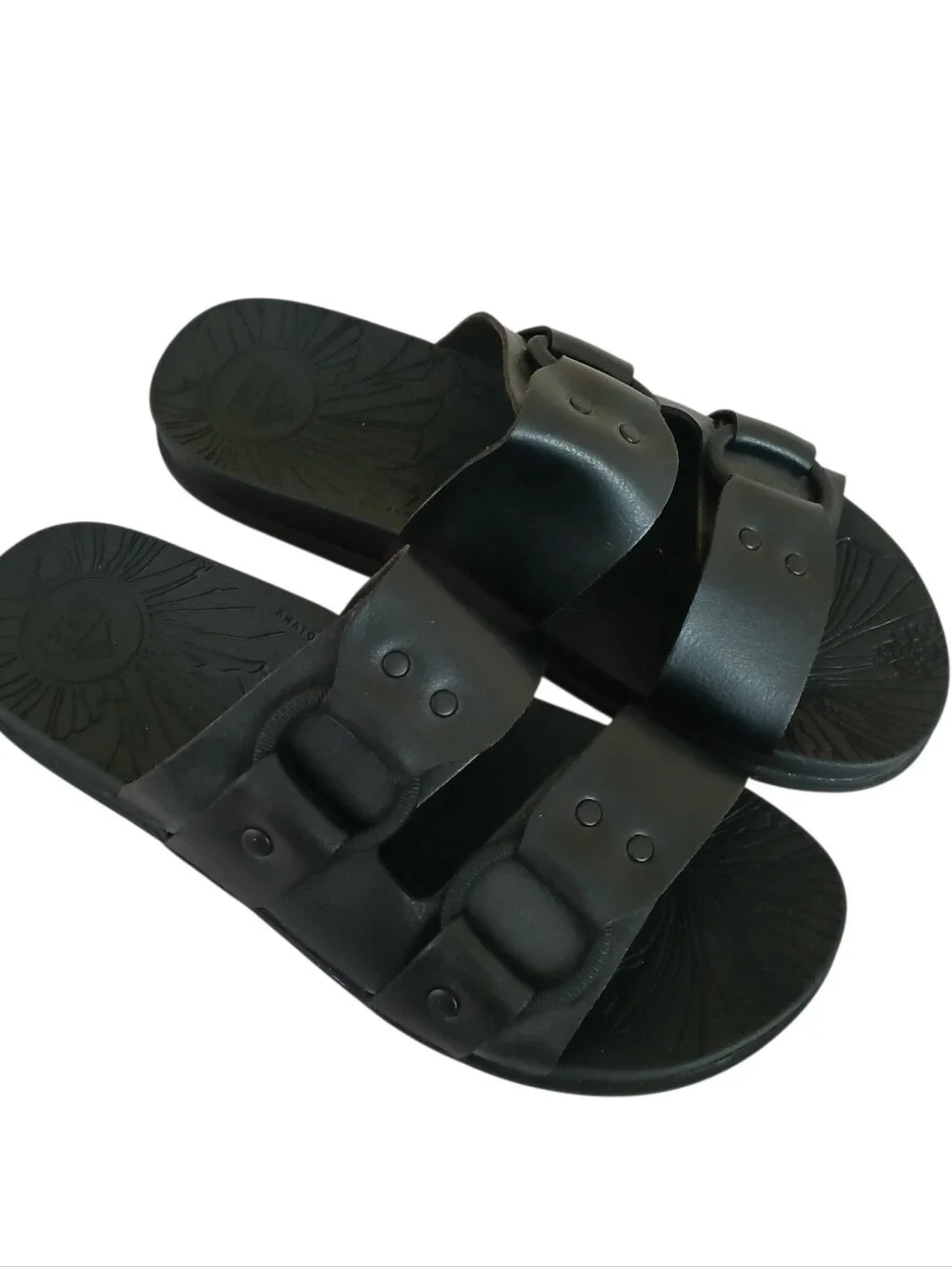 REEF Cushion Vera Cruz Chunky Sandals Women's 7 Black Buckles Neutral Beach